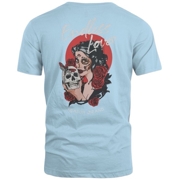 Aqua Blue Endless Love Tee - Size XL - Picture 6 of 7